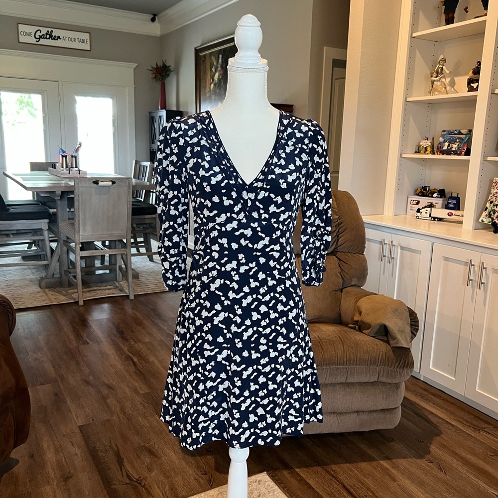 Tanya Taylor navy dylan dress